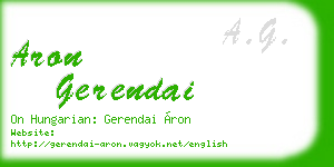 aron gerendai business card